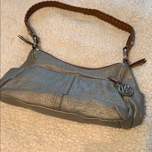 Kim Rogers Shoulder Bag - Grey with Brown Strap
